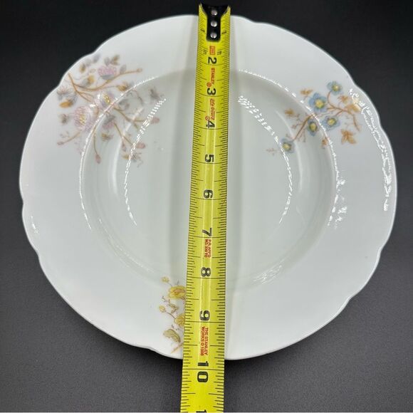 Leonard Vienna Austria Blue Yellow Floral Design Fine China 10” Dinner Plate - Picture 10 of 11